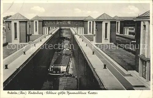 Anderten Hannover Hindenburg Schleuse Frachtschiff Kat. Hannover