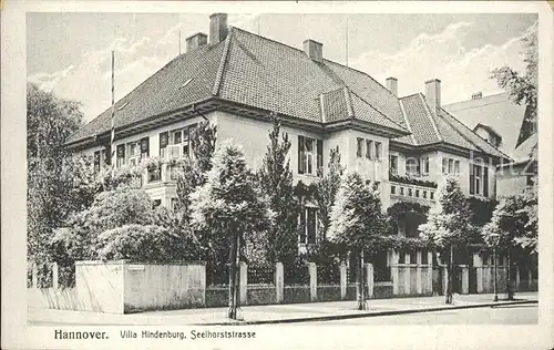 Hannover Villa Hindenburg Seelhorststrasse Kat. Hannover
