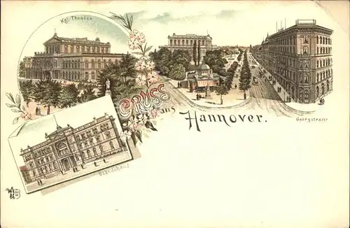 Hannover Georgstrasse Koenigliches Theater Stadthaus  Kat. Hannover
