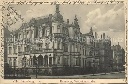 Hannover Villa Hindenburg Wedekindstrasse Kat. Hannover