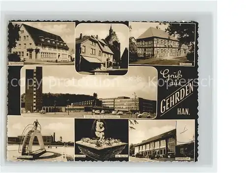 Gehrden Hannover Gymnasium Brunnen Sparkasse Kat. Gehrden