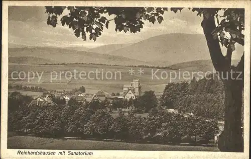 Reinhardshausen Panorama mit Sanatorium Kat. Bad Wildungen
