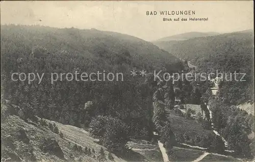 Bad Wildungen Panorama Blick auf das Helenental Kat. Bad Wildungen