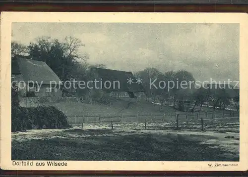 Wilsede Lueneburger Heide Dorfbild Naturschutzpark Lueneburger Heide / Bispingen /Soltau-Fallingbostel LKR