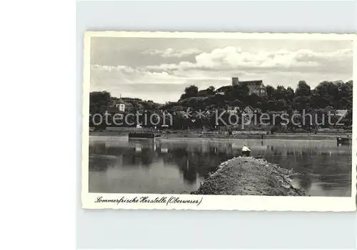 Herstelle Weser Partie an der Oberweser Kat. Beverungen