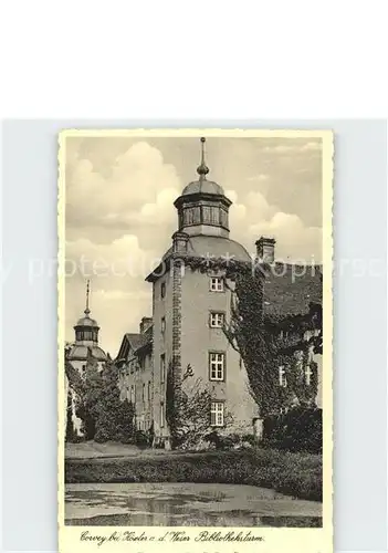 Hoexter Weser Schloss Corvey Bibliotheksturm Kat. Hoexter