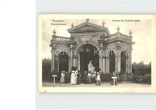 Herrenhausen Hannover Denkmal der Kurfuerstin Sophie Kat. Hannover