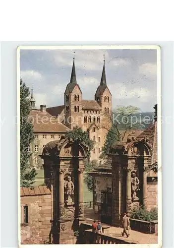 Hoexter Weser Schloss und ehem Reichsabtei Corvey Schlossportal und Westwerk Kat. Hoexter