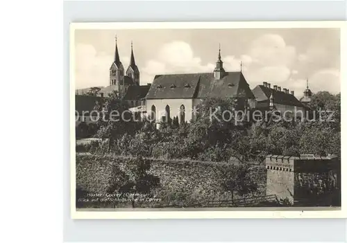 Hoexter Weser Schloss und Schlosskirche Kat. Hoexter
