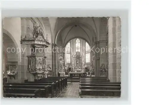 Brakel Westfalen Pfarrkirche mit Altar und Kanzel Kat. Brakel