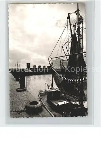 Varel Jadebusen Dangaster Siel Fischkutter Kat. Varel