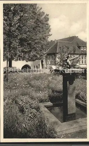 Hohnstein Saechsische Schweiz Jugendburg Oberer Burghof Kat. Hohnstein