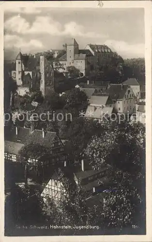 Hohnstein Saechsische Schweiz Schloss Hohnstein Jugendburg Kat. Hohnstein