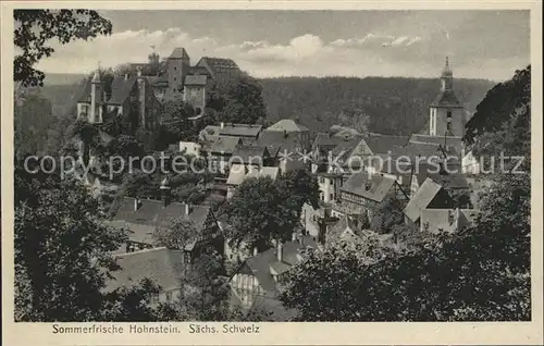 Hohnstein Saechsische Schweiz Schloss Hohnstein Kat. Hohnstein