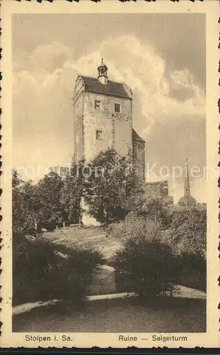 Stolpen Schlossruine Seigerturm Kat. Stolpen