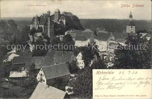 Hohnstein Saechsische Schweiz Schloss Hohnstein Kat. Hohnstein