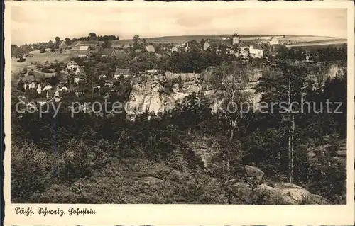 Hohnstein Saechsische Schweiz Panorama Kat. Hohnstein