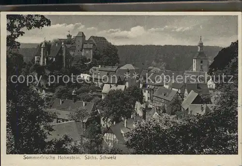 Hohnstein Saechsische Schweiz Stadt und Schloss Hohnstein Kat. Hohnstein