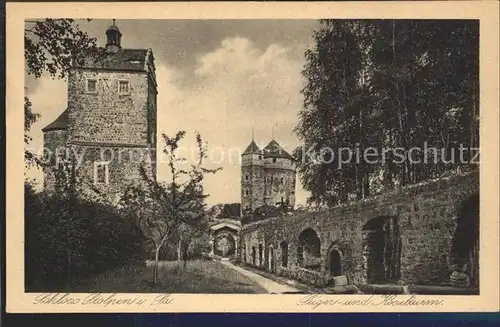 Stolpen Schloss mit Seiger und Koselturm Kat. Stolpen