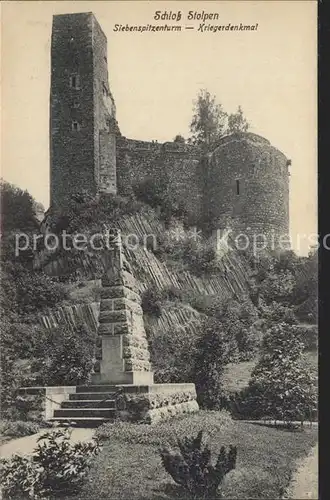 Stolpen Siebenspitzenturm Kriegerdenkmal Kat. Stolpen