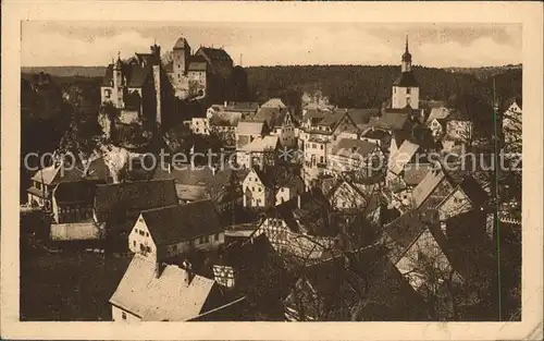 Hohnstein Saechsische Schweiz Jugendburg Stadtblick Kat. Hohnstein