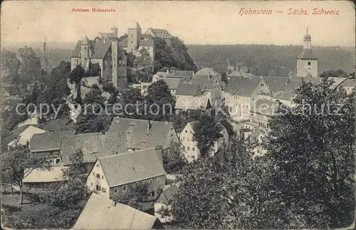 Hohnstein Saechsische Schweiz Stadt und Schloss Hohnstein Kat. Hohnstein