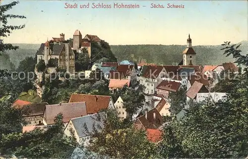 Hohnstein Saechsische Schweiz Stadt und Schloss Hohnstein Kat. Hohnstein