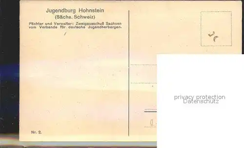 Hohnstein Saechsische Schweiz Jugendburg Hohnstein Kat. Hohnstein