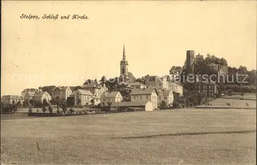 Stolpen Schloss und Kirche Kat. Stolpen