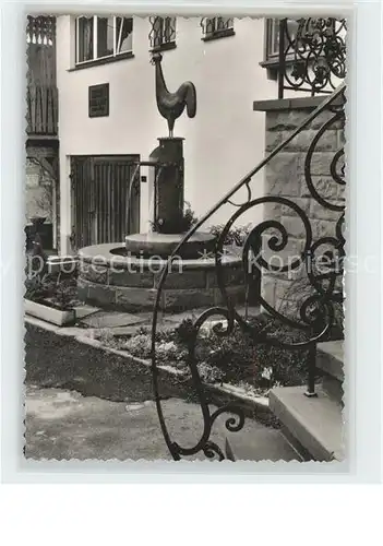 Erdhausen Kuenstlerhaus Lenz Treppenaufgang Brunnen Kat. Gladenbach