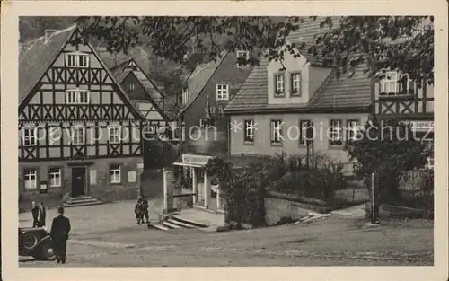 Hohnstein Saechsische Schweiz Marktplatz Kat. Hohnstein