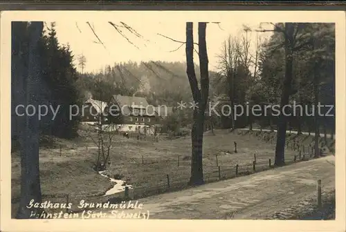 Hohnstein Saechsische Schweiz Gasthaus Grundmuehle Kat. Hohnstein