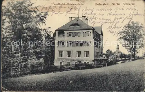 Hohnstein Saechsische Schweiz Post Bezirks Erholungsheim Kat. Hohnstein