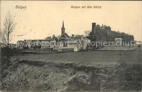 Stolpen Stolpen mit dem Schloss Kat. Stolpen