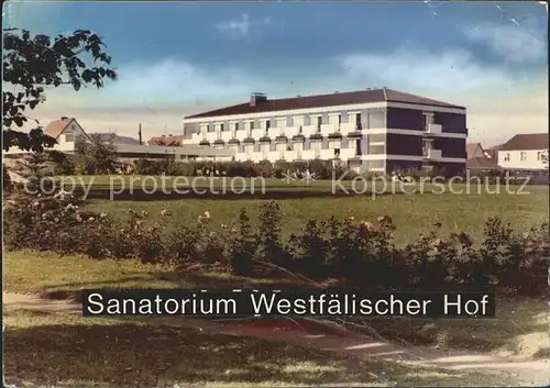 Bad Wildungen Sanatorium Westfaelischer Hof Kat. Bad Wildungen