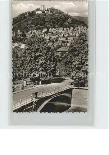 Biedenkopf Bruecke Burg Kat. Biedenkopf