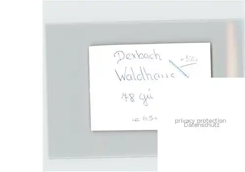 Dexbach Waldhaus Kat. Biedenkopf