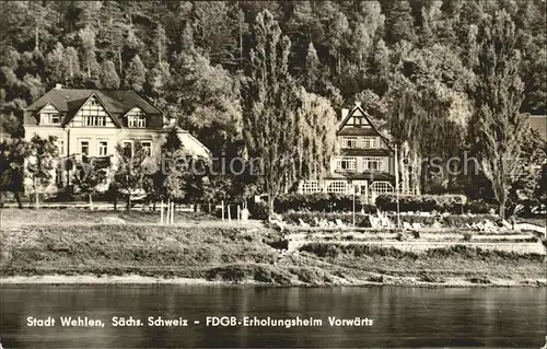 Wehlen Sachsen FDGB Erholungsheim Vorwaerts / Wehlen /Saechsische Schweiz-Osterzgebirge LKR
