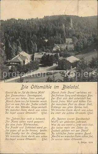 Rosenthal Bielatal Gaststaette Ottomuehle Gedicht Kat. Rosenthal Bielatal