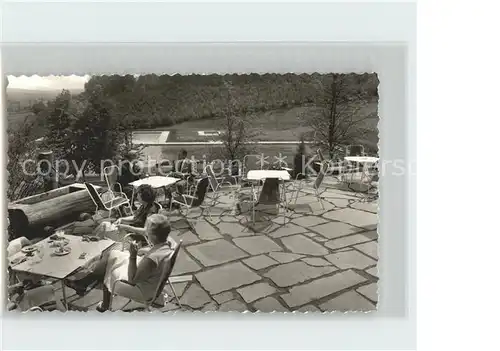 Holzhausen Huenstein Waldhotel Terrasse Luftkurort Kat. Dautphetal