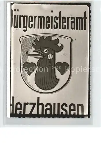 Herzhausen Gladenbach Buergermeisteramt Schild Wappen Kat. Dautphetal