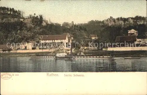 Rathen Saechsische Schweiz Dampfer John Penn Kat. Rathen Sachsen