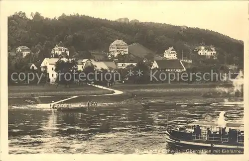 Rathen Saechsische Schweiz Elbfaehre  Kat. Rathen Sachsen