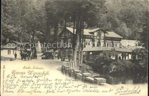 Kirnitzschtal Grosser Wasserfall Kat. Kirnitzschtal