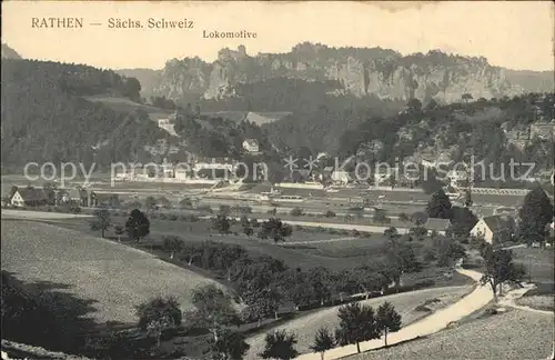 Rathen Saechsische Schweiz Lokomotive Kat. Rathen Sachsen