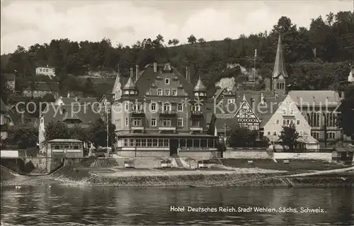 Wehlen Sachsen Hotel Deutsches Reich  Kat. Wehlen