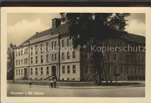 Neustadt Sachsen Schule  Kat. Neustadt Sachsen