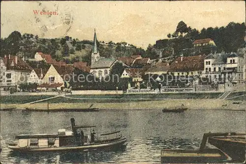 Wehlen Sachsen Faehre Restaurant Elbterrasse  Kat. Wehlen