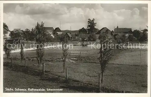 Rathewalde Schwimmbad  Kat. Hohnstein