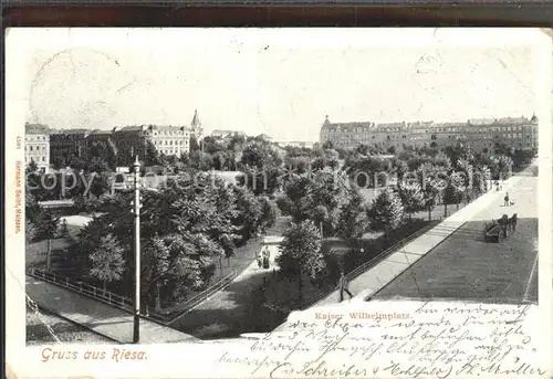 Riesa Sachsen Kaiser Wilhelmplatz Kat. Riesa